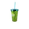 JUST FUNKY Anime Rick And Morty Green Portal Tumbler/Travel 16oz Straw Cup