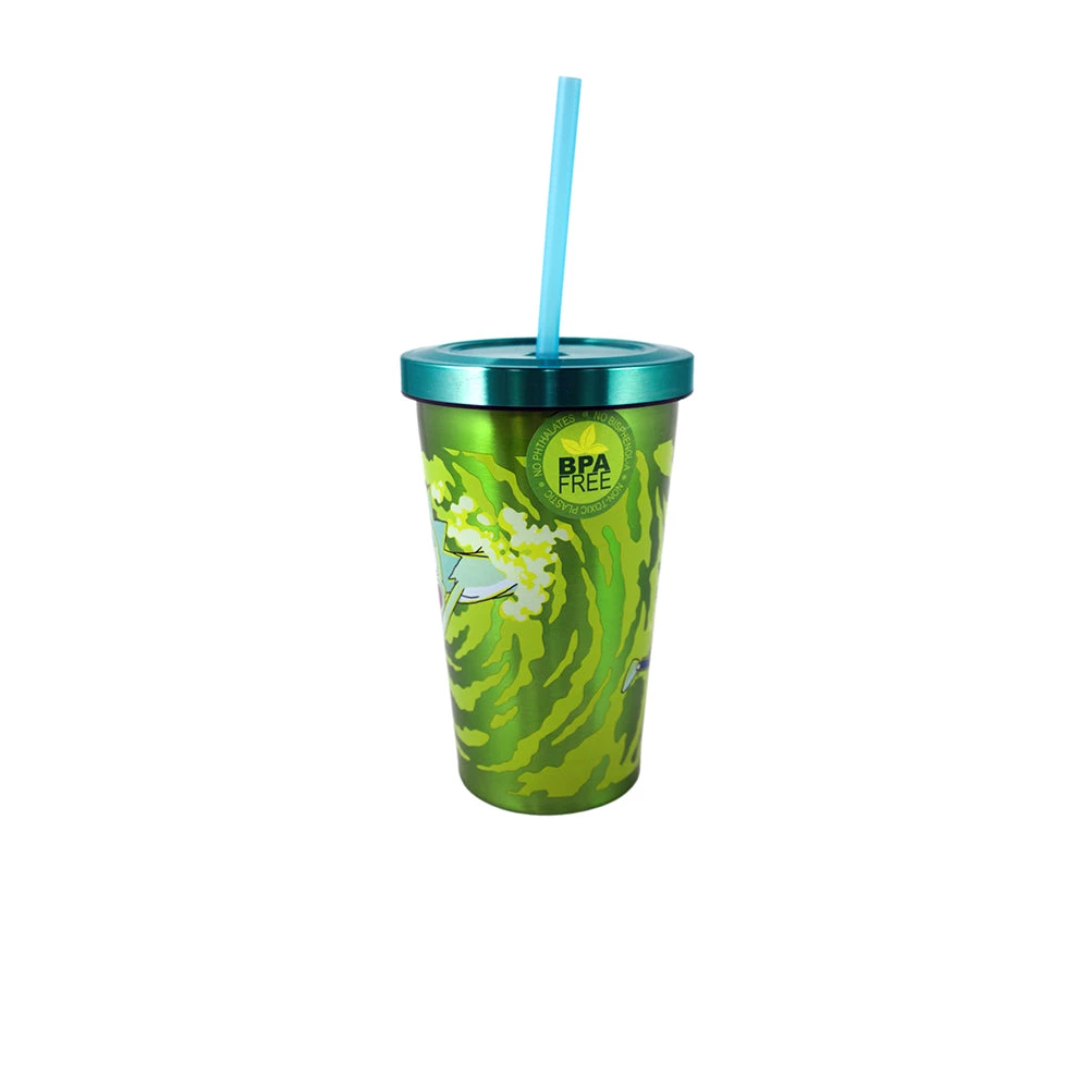 JUST FUNKY Anime Rick And Morty Green Portal Tumbler/Travel 16oz Straw Cup 3 JUST FUNKY Anime Rick And Morty Green Portal Tumbler/Travel 16oz Straw Cup