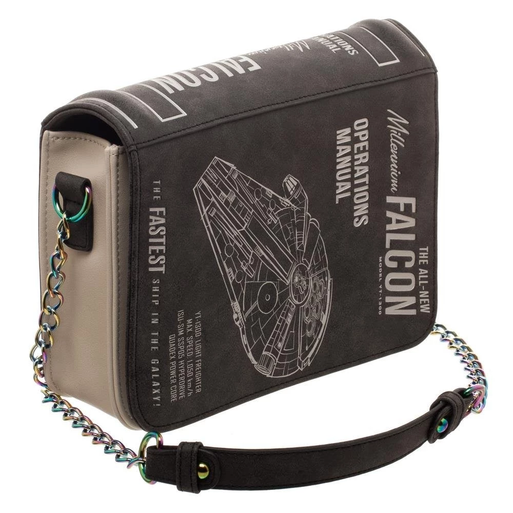 Bioworld Star Wars Millennium Falcon Operations Manual Purse Disney 4 Bioworld Star Wars Millennium Falcon Operations Manual Purse Disney