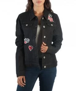 Bioworld DC Comics DC Harley Quinn Black Denim Jacket