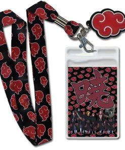 Great Eastern Entertainment Naruto Shippuden: Akatsuki Lanyard With ID Badge Holder & PVC Charm Anime