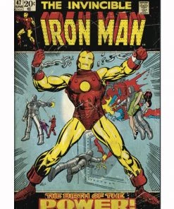 Pyramid America Iron Man - Iron Man #47 White Framed Print Overall Wall Art