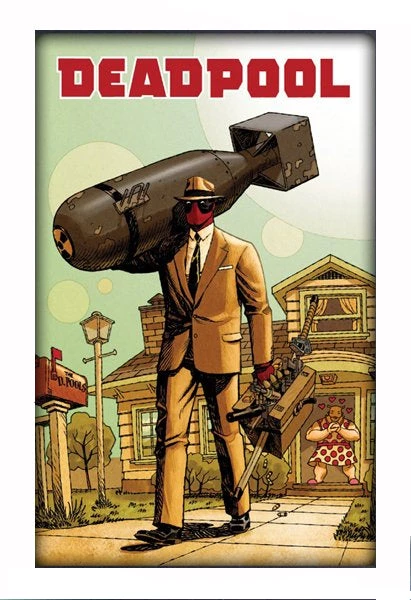 Pyramid America Deadpool Bomb White Framed Print Overall Wall Art Marvel 3 Pyramid America Deadpool Bomb White Framed Print Overall Wall Art Marvel