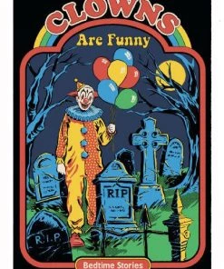 Pyramid America Steven Rhodes Clowns Are Funny Black Framed Print Overall Wall Art