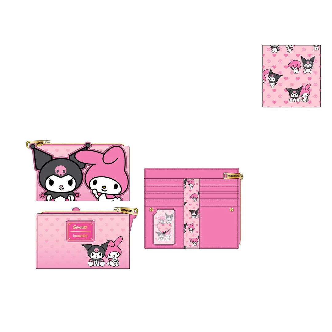 Loungefly Sanrio My Melody And Kuromi Flap Wallet 7 Loungefly Sanrio My Melody And Kuromi Flap Wallet