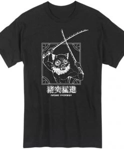 Great Eastern Entertainment Anime Demon Slayer Inosuke Black T-shirt