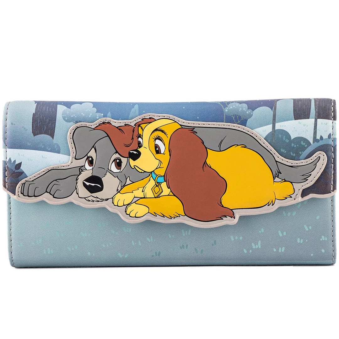 Loungefly Disney Lady And The Tramp Heart Paw Prints Flap Wallet 3 Loungefly Disney Lady And The Tramp Heart Paw Prints Flap Wallet