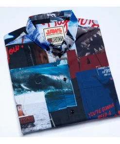 RSVLTS Jaws "The Beach Is Closed" – Kunuflex Short Sleeve Shirt