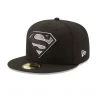 New Era Supergirl Black And White Logo Teattwisted Fitted 59Fifty Snapback Hat