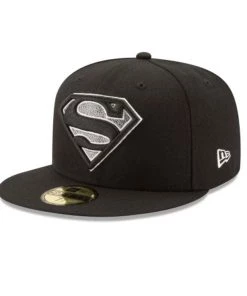 New Era Supergirl Black And White Logo Teattwisted Fitted 59Fifty Snapback Hat