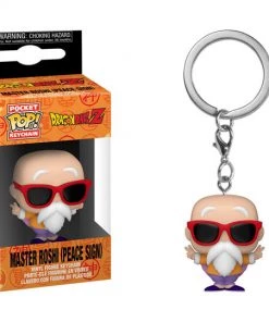 Funko POP Keychain: Dragon Ball Z- Master Roshi (Peace Sign)