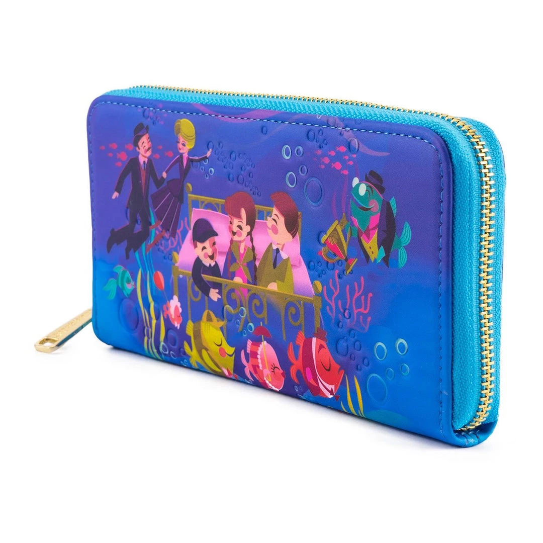 Loungefly Bedknobs & Broomsticks Underwater Zip-Around Wallet 4 Loungefly Bedknobs & Broomsticks Underwater Zip-Around Wallet