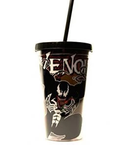 Silver Buffalo Marvel Venom 16oz. Straw Cup