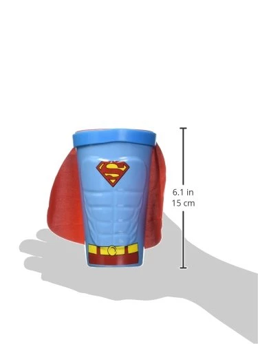 DC Comics ICUP DC Superman Molded Caped Ceramic Pint Glass, Clear 5 DC Comics ICUP DC Superman Molded Caped Ceramic Pint Glass, Clear