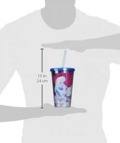 Silver Buffalo Alice In Wonderland: Tea Time Straw Cup