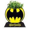 Silver Buffalo Batman Circle Bat Logo Ceramic Planter
