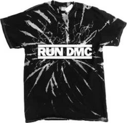 Bravado Run Dmc Black Tie Dye Men's T-shirt Hip Hop