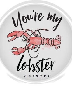 Silver Buffalo Friends You're My Lobster 3.5" Mini Ceramic Round Plate