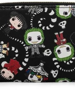 Loungefly Beetlejuice All Over Print Zip Around Wallet