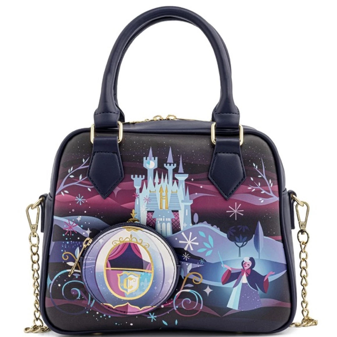 Loungefly Disney Cinderella Castle Series Chain Strap Crossbody 3 Loungefly Disney Cinderella Castle Series Chain Strap Crossbody