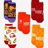 Ripple Junction Taco Bell Sause Packet And Logo Set Socks 2 Ripple Junction Taco Bell Sause Packet And Logo Set Socks