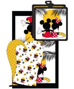 Jerry Leigh Disney Kitchen Towel Set Mickey Minnie Sunset