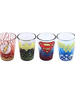 Silver Buffalo DC Comics Character Ombre Logo Fade Mini Glass Set