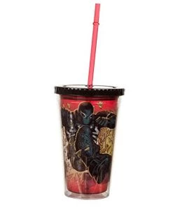 Silver Buffalo Marvel Agent Venom Plastic Straw Cup