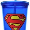 Silver Buffalo DC Comics Superman 16oz. Straw Cup
