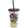 Westland Giftware The Mighty Thor Acrylic Tumbler With Lid And Straw, 16 Oz, Multicolor Marvel