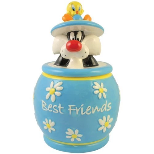Westland Giftware Looney Tunes Tweety And Sylvester Cookie Jar Houseware 3 Westland Giftware Looney Tunes Tweety And Sylvester Cookie Jar Houseware