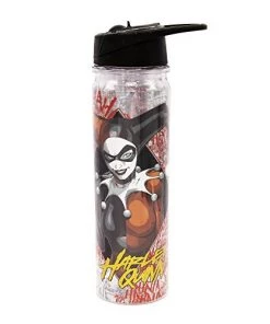 Silver Buffalo DC Comics Harley Quinn Diamond 18oz. Double Walled Tritan Water Bottle