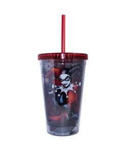 Silver Buffalo DC Comics Harley Quinn Ragdoll 16oz. Straw Cup