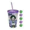 Silver Buffalo DC Comics Joker 16oz. Straw Cup With Square Ice Cubes