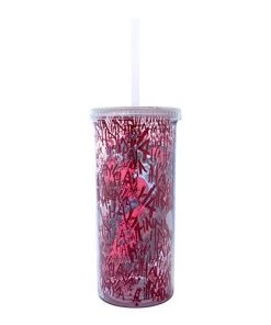 Silver Buffalo DC Comics Harley Quinn Gun 20oz. Straw Cup
