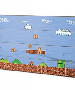 Pyramid America Video Games Super Mario Bros. 1-1 Wood Print