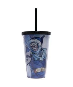 Silver Buffalo DC Comics The Flash Vs. Capitan 16 Oz. Straw Cup