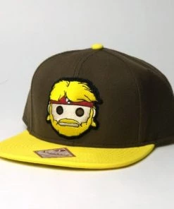 Bioworld Chuck Norris Face (Yellow/Brown) Snapback Hat Movies
