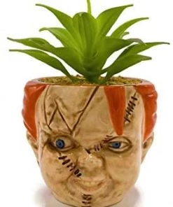Silver Buffalo Child's Play Chucky Face Ceramic Planter