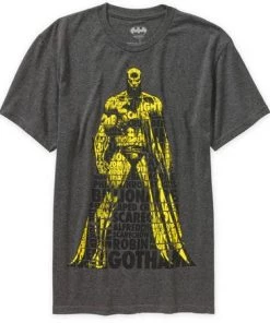 Bioworld DC Comics Batman Dark Knight Verbiage Licensed Graphic T-Shirt