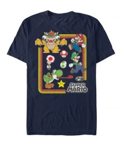 FifthSun Nintendo Super Mario Collection Navy Shirt T-shirts