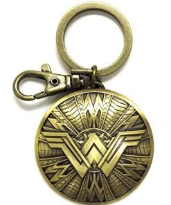 Monogram DC Wonder Woman Shield Pewter Key Ring