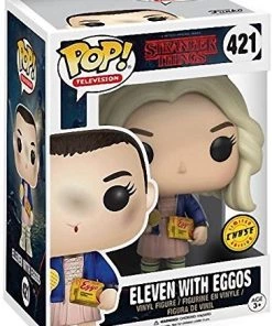 Funko Pop! TV: Stranger Things Eleven In Wig With Eggos Chase Variant Vinyl Figure (Bundled With Pop BOX PROTECTOR CASE)