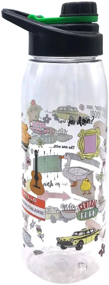 Silver Buffalo Friends Icon Quote Doodle Pattern 28oz Tritan Water Bottle W Screw Lid 3 Silver Buffalo Friends Icon Quote Doodle Pattern 28oz Tritan Water Bottle W Screw Lid