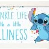 Silver Buffalo Disney Lilo & Stitch Paint Splatter Wood Wall Art