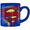 Silver Buffalo Superman Splatter Paint Logo 14oz. Ceramic Mug