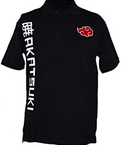 Ripple Junction Naruto Shippuden Adult Unisex Cloud Kanji Crew Polo Shirt