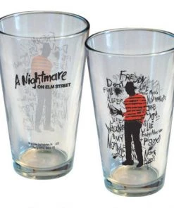 ICUP Nightmare On Elm Street Freddy Scribbles Pint Glass Movies