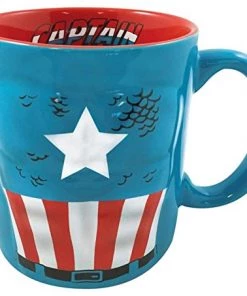 Silver Buffalo Marvel Captain America Ceramic Mug 20 Oz