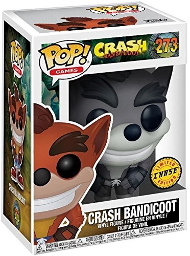 Funko Pops! Funko Pop! Games: Crash Bandicoot - Crash Bandicoot CHASE Black & White Variant Vinyl Figure (Bundled With Pop BOX PROTECTOR CASE) 8 Funko Pops! Funko Pop! Games: Crash Bandicoot - Crash Bandicoot CHASE Black & White Variant Vinyl Figure (Bundled With Pop BOX PROTECTOR CASE)
